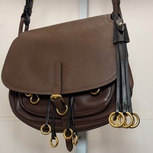 Prada Saffiano Corsair hunting shoulder bag